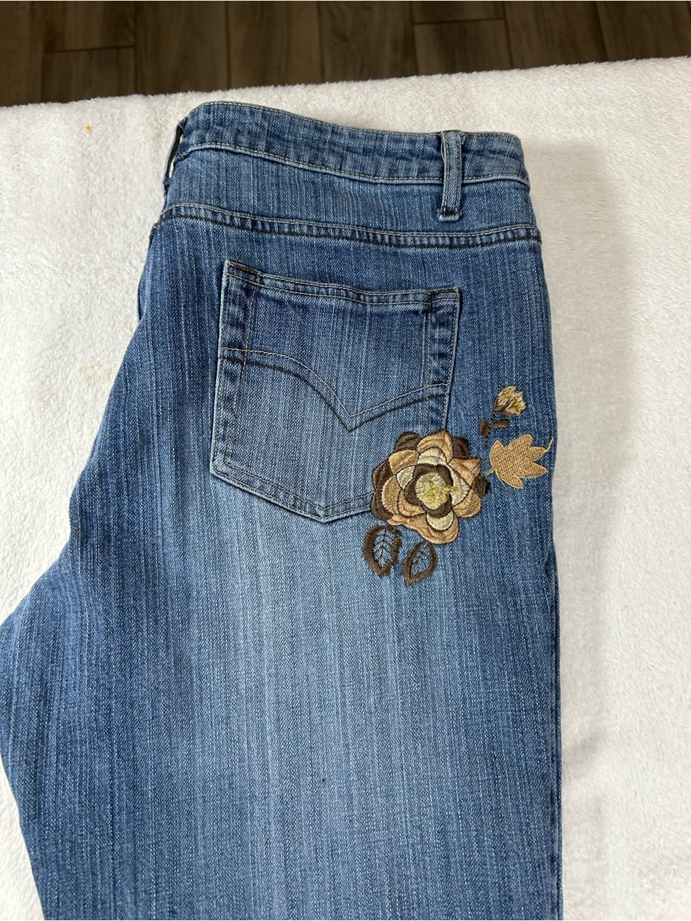 Westport Jeans Women’s Sz 14 High Rise Embroidered Boho Y2K Retro Festival - Picture 9 of 10